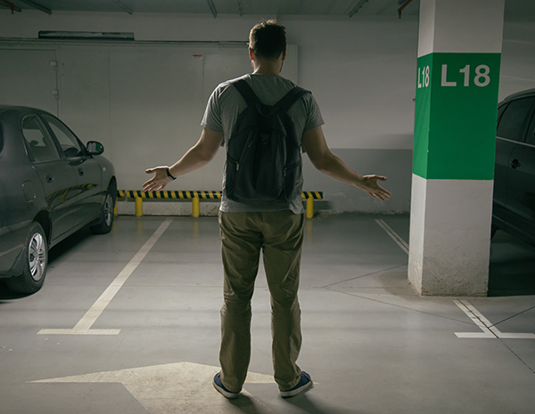 A man who has had his car stolen